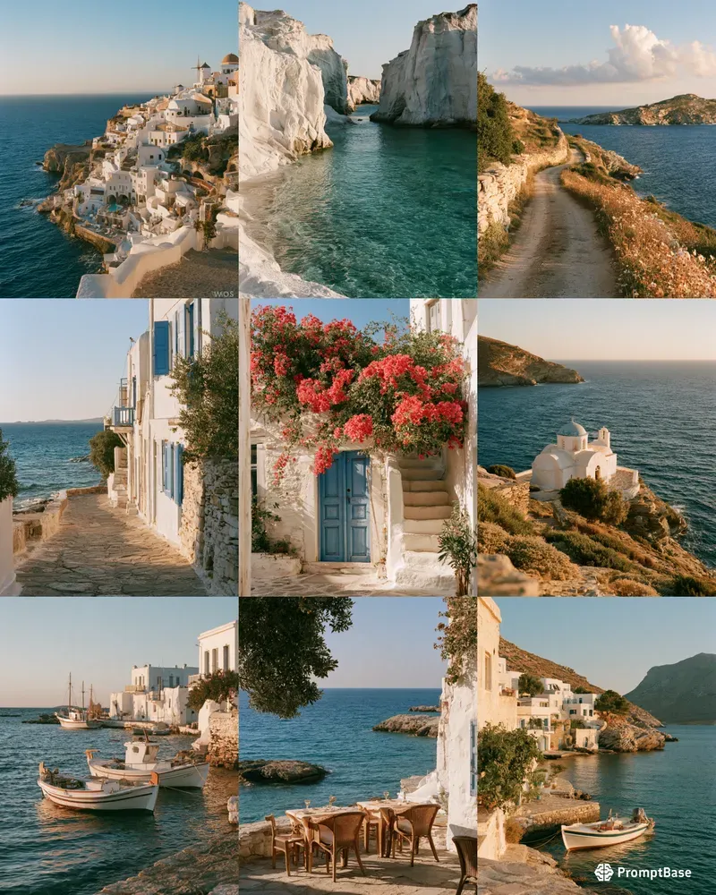 Dreamy Greek Islands Golden Hour Photos