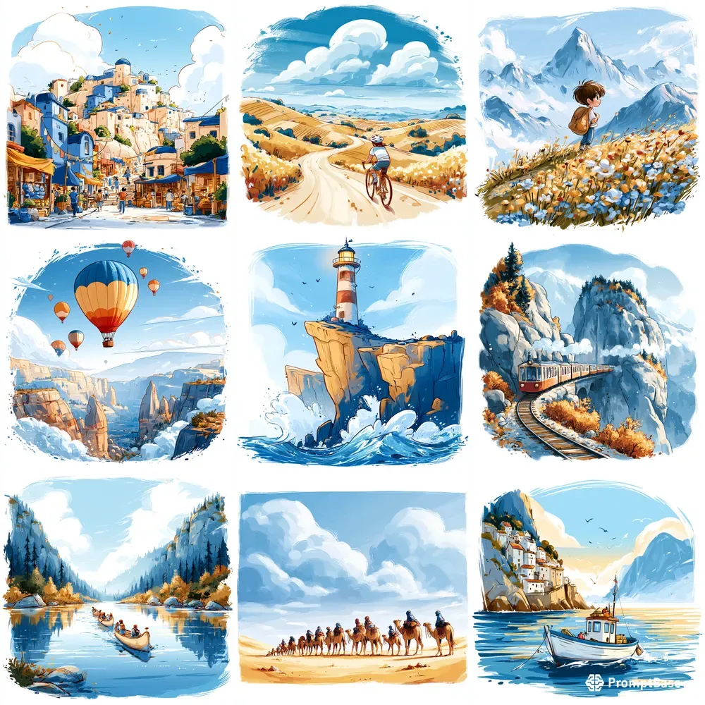 Painterly Adventure Illustrations