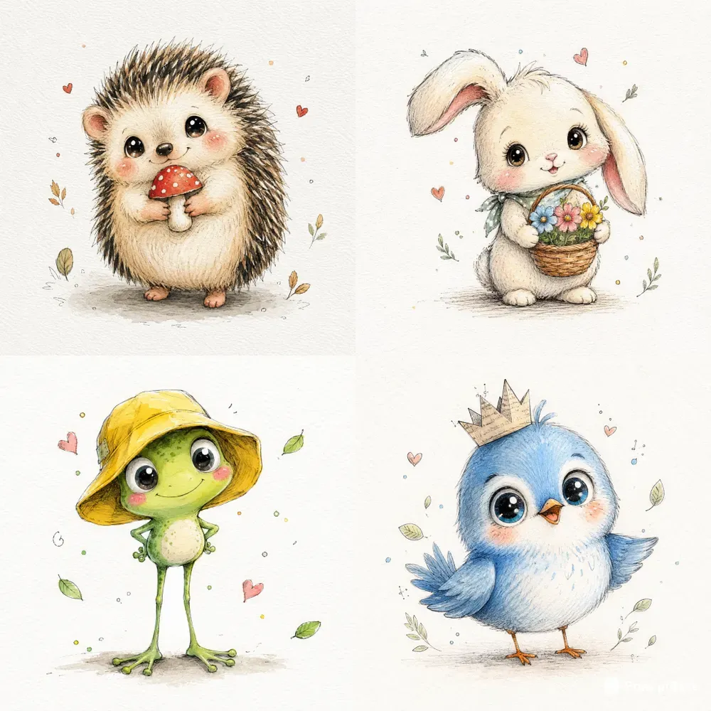 Whimsical Handdrawn Character Sketches