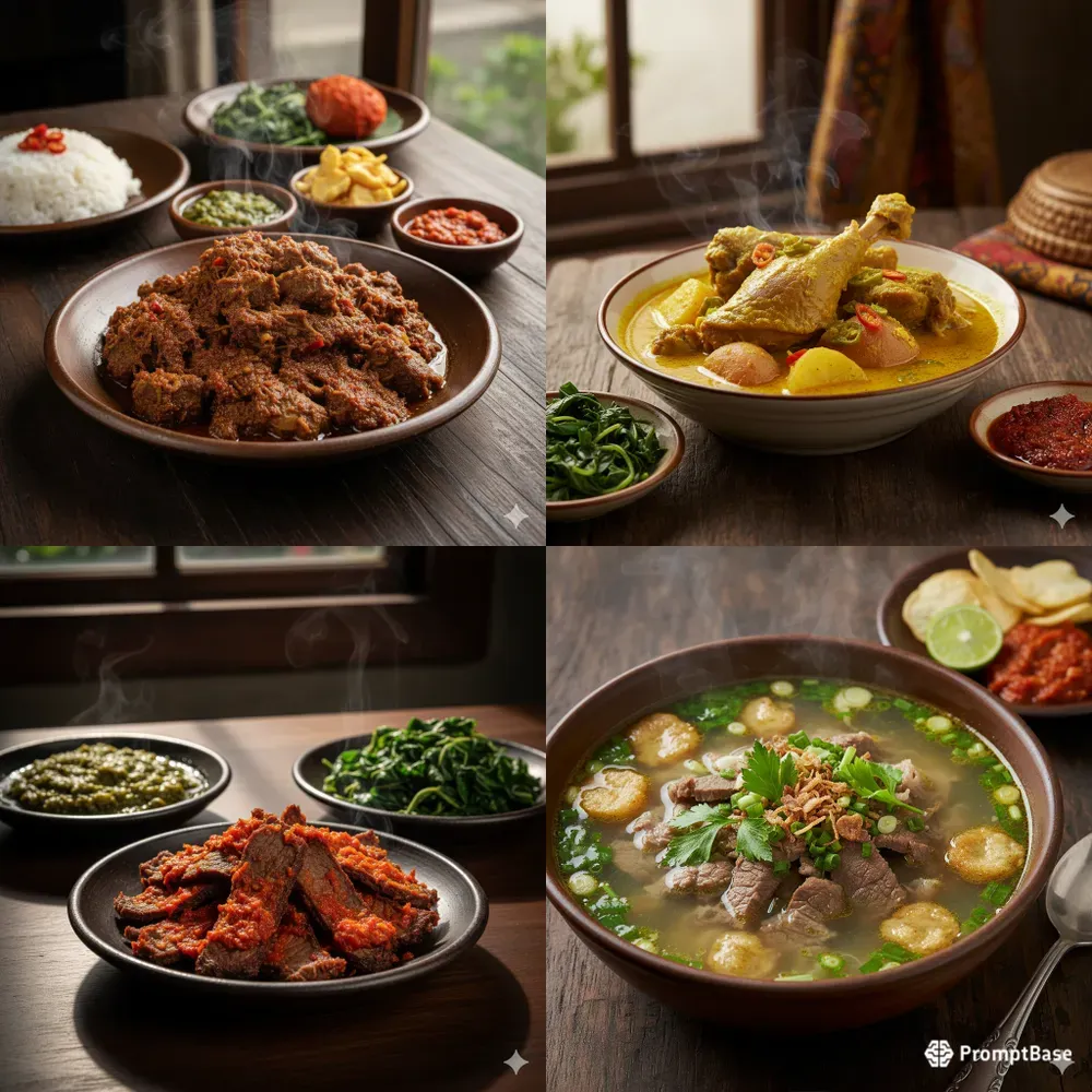 Minangkabau Dishes Stock Photos