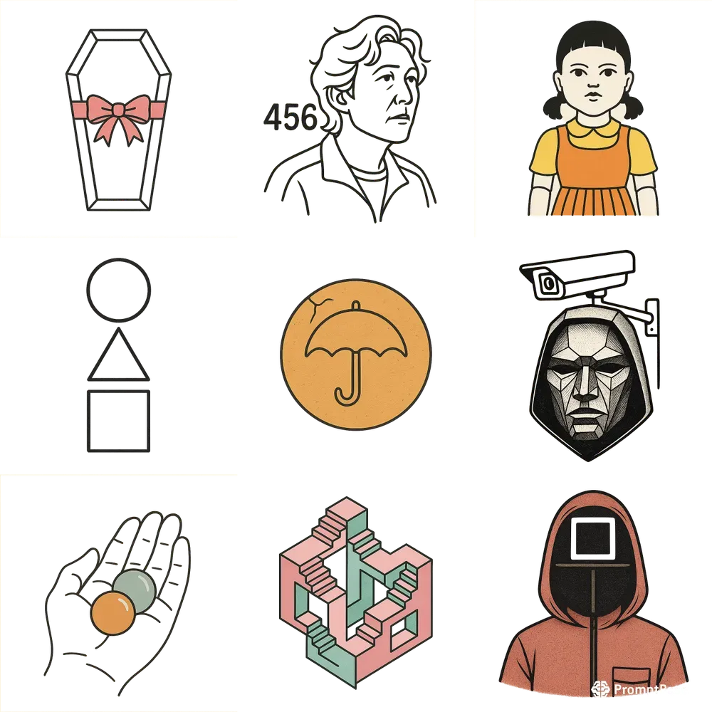 Squid Game Minimal Tattoo Creators