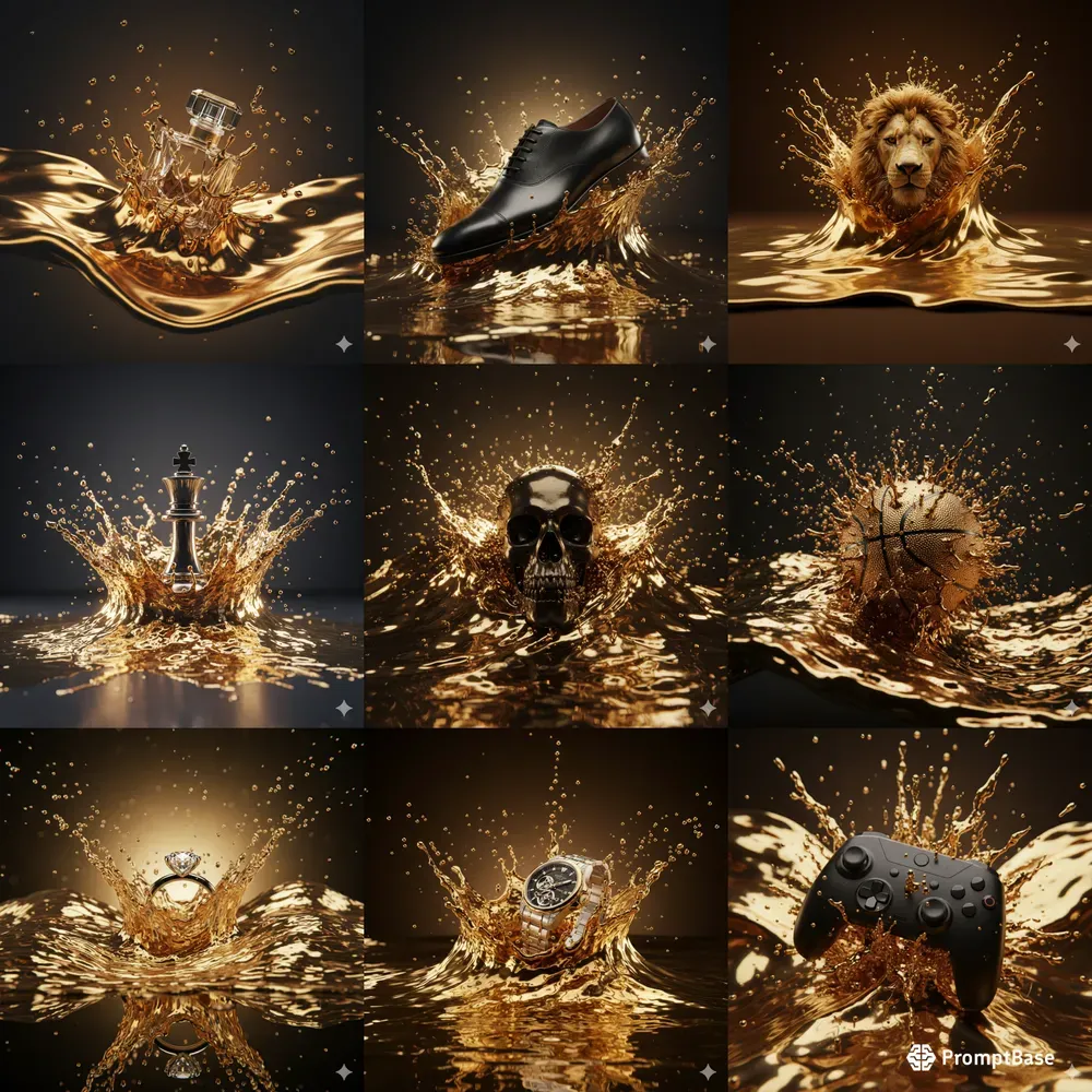 Luxury Molten Gold Splash Creators