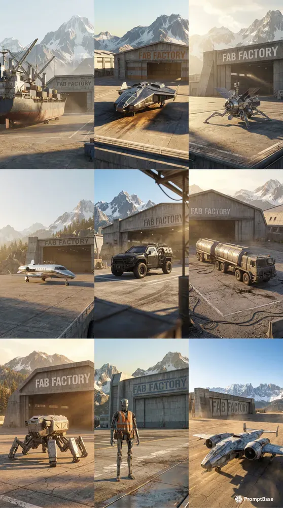 Cinematic Retrofuturistic 3D Art