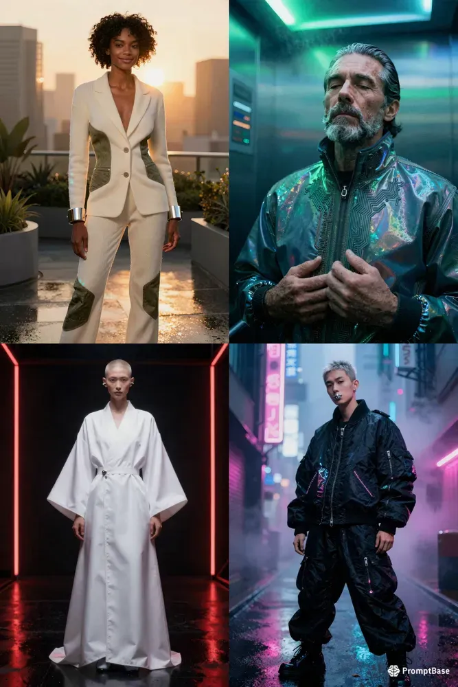 Neon Circuit Cyberpunk Techwear Editorials