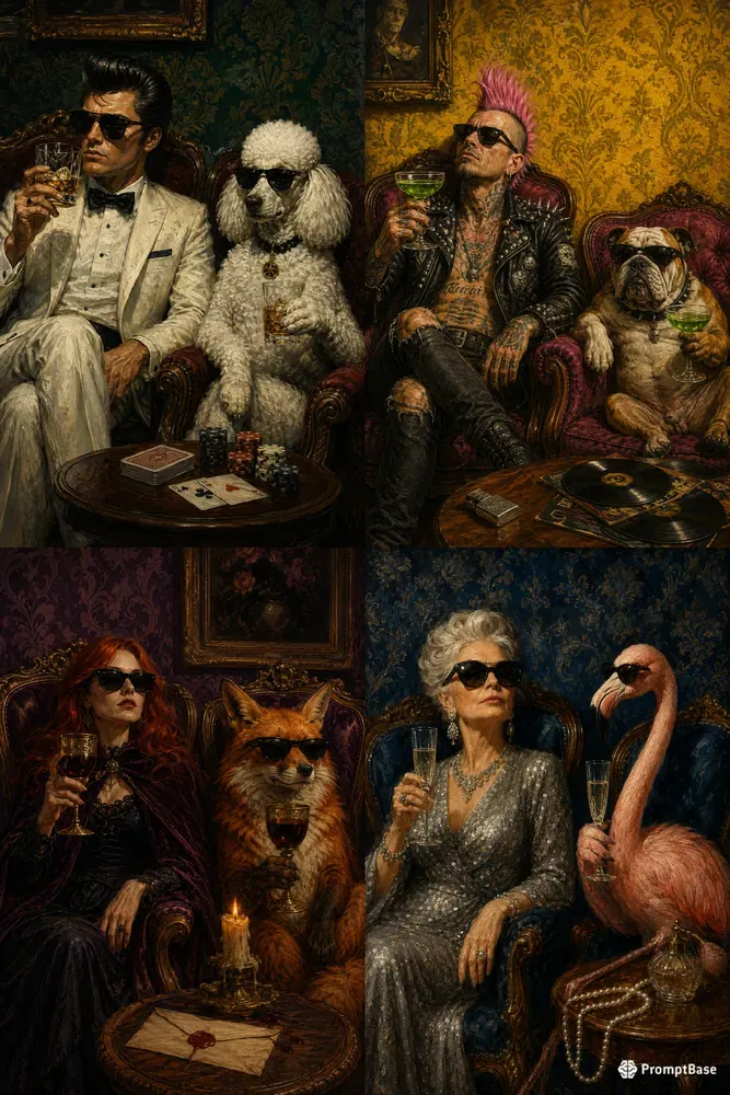 Moody Pop Surrealism Lounge Portraits