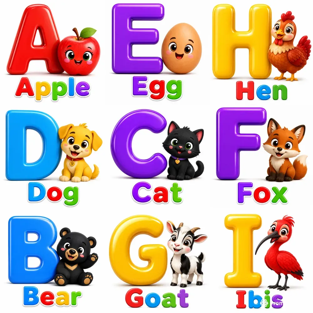 Alphabet Book Illustrations For Kids