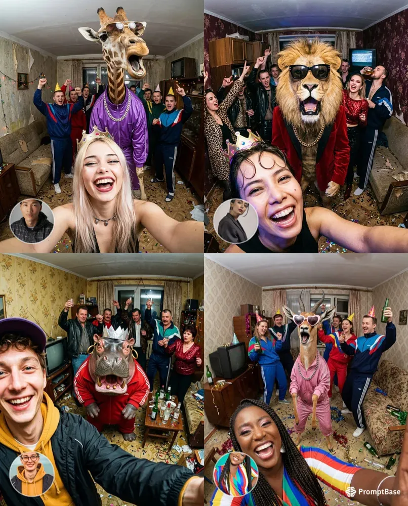 Crazy Animal Party Selfies