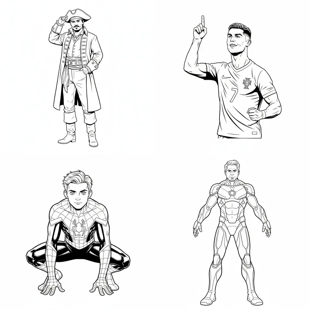 Celebrity Inspired Coloring Pages