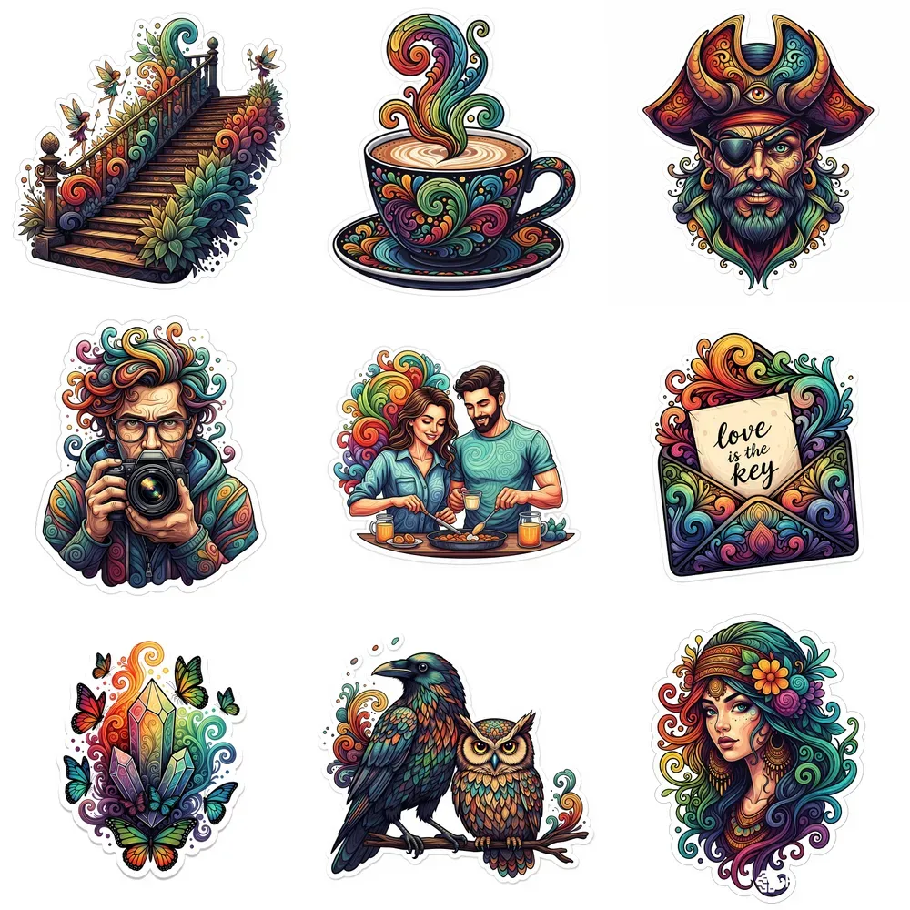 Psychedelic Burst Stickers