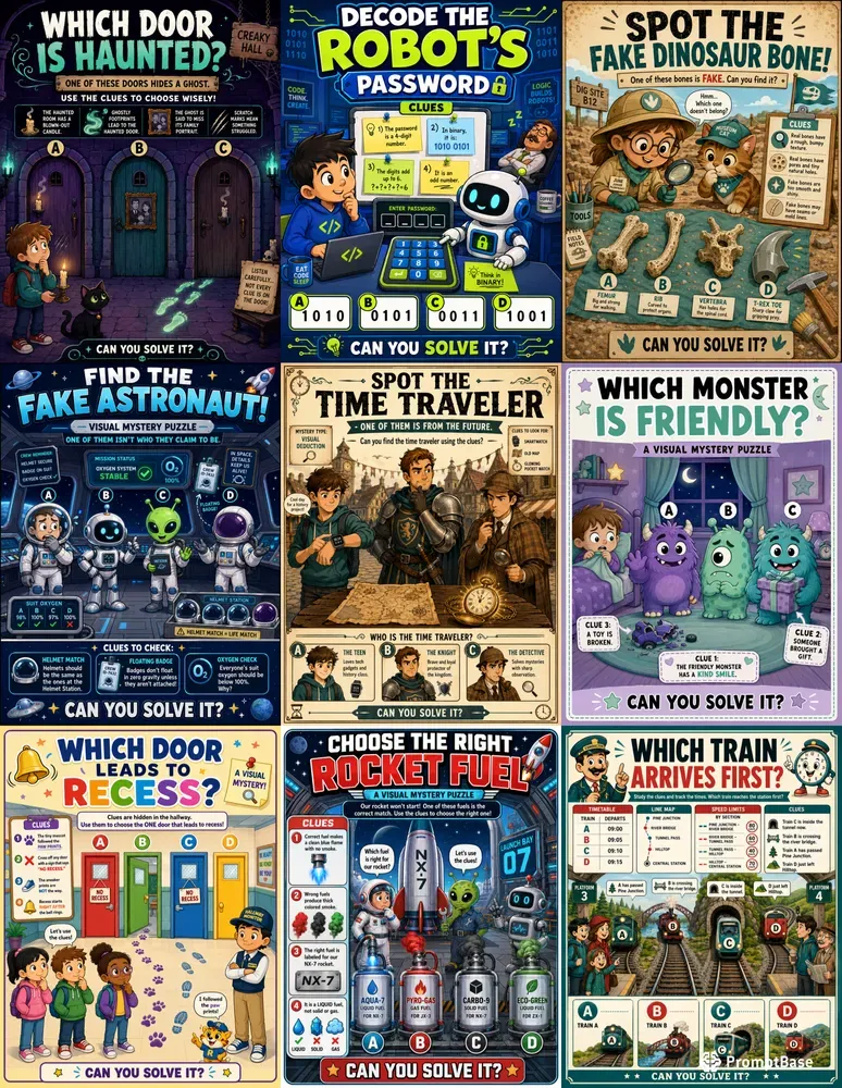 Kids Mystery Puzzle Posters