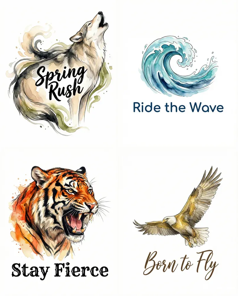 Watercolor Tshirt Logos