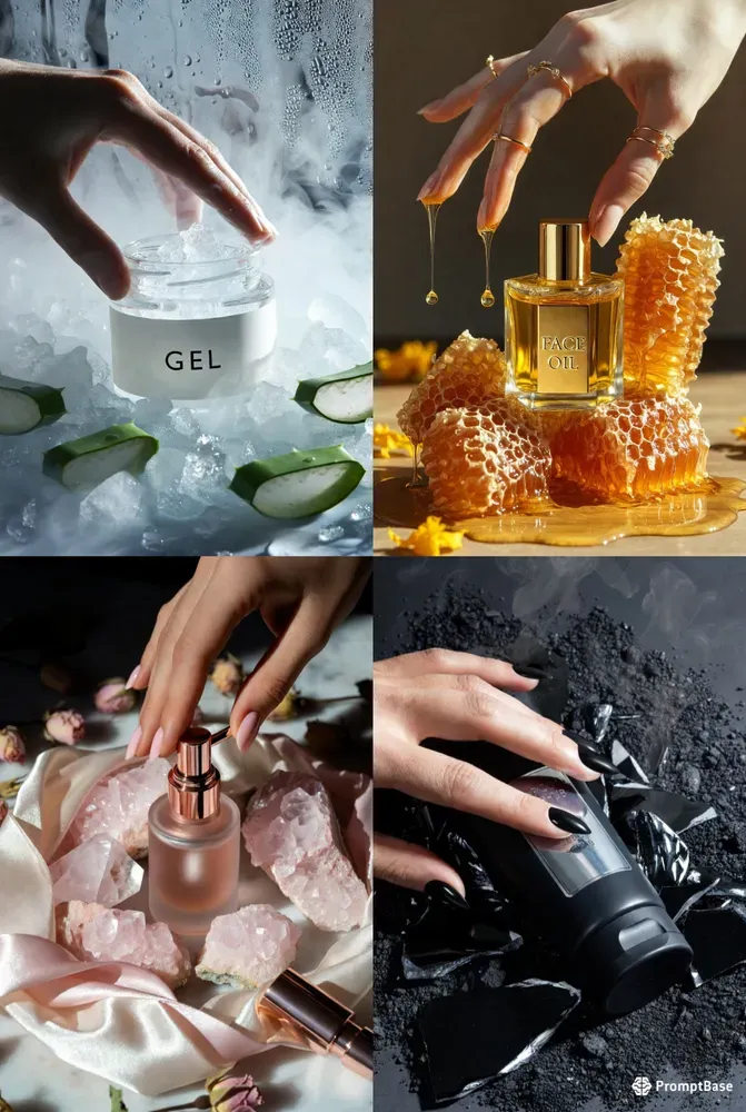 Organic Luxury Skincare Photography