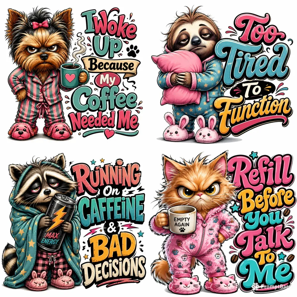 Grumpy Animal Quote Tees