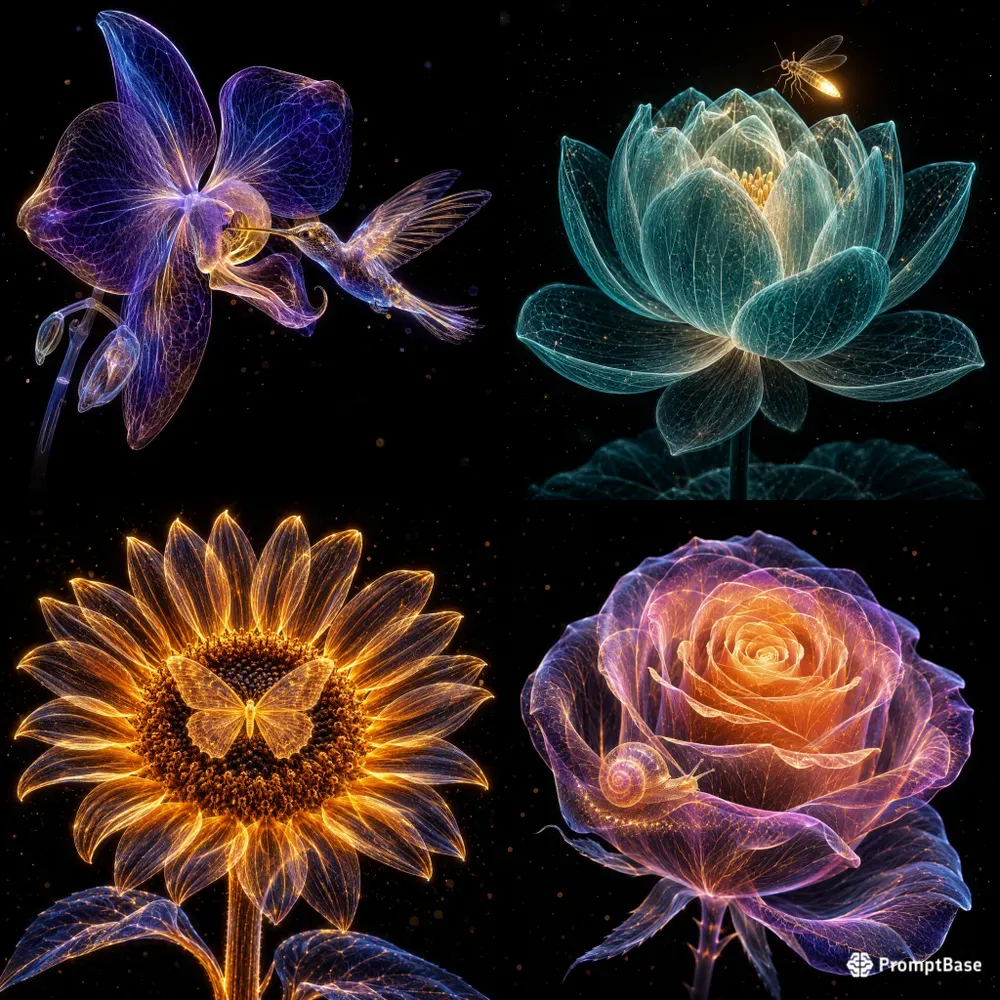 Xray Bioluminescent Blooms