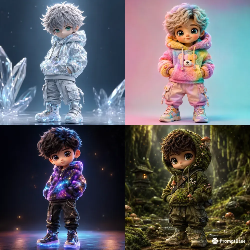 Cozy Chibi Hoodie Character Portraits