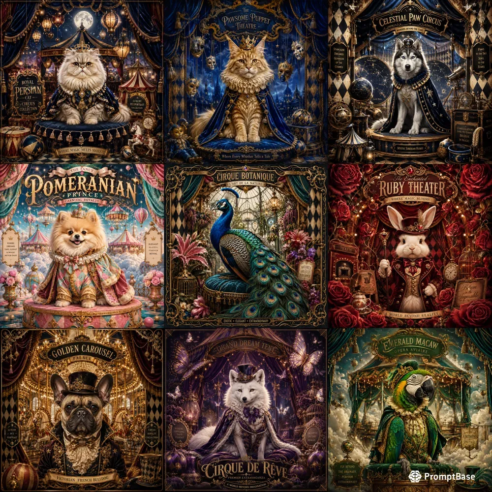 Luxury Circus Pet Portraits