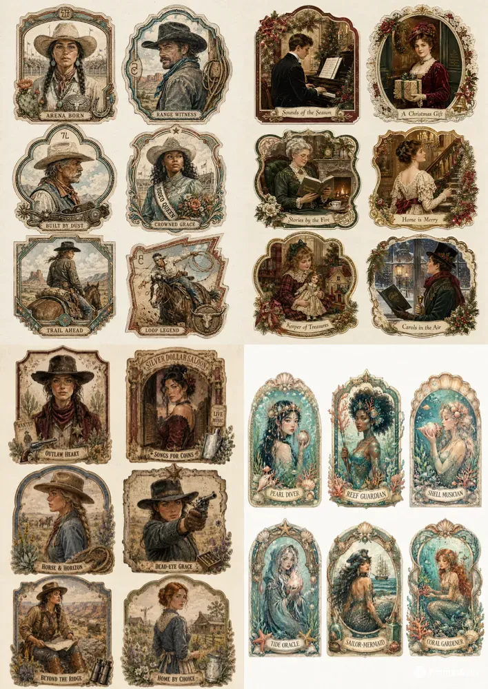 Ornamental Framed Portrait Ephemera