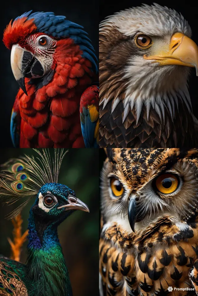 8K Bird Portraits Leonardo Cinematic