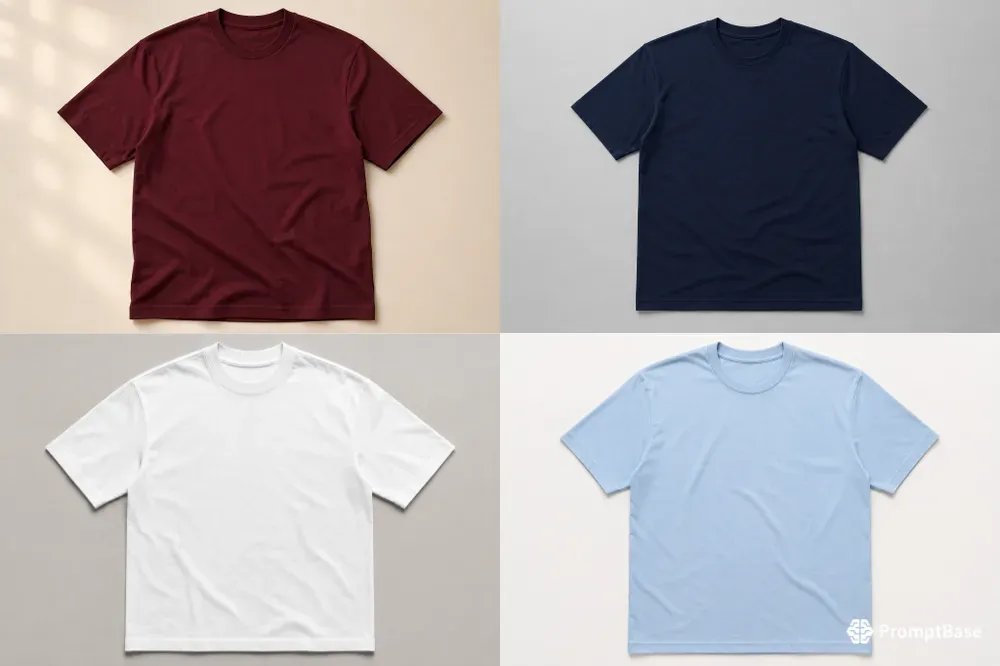 Flat Lay Blank Tshirt Studios