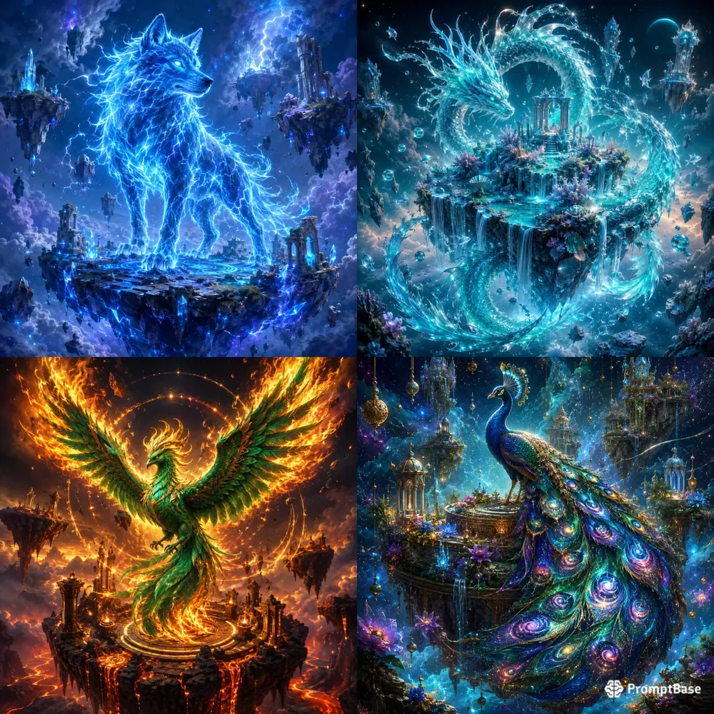 Magical Elemental Floating Realms