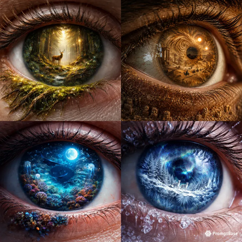 Worlds Within The Eyes Surreal Nature