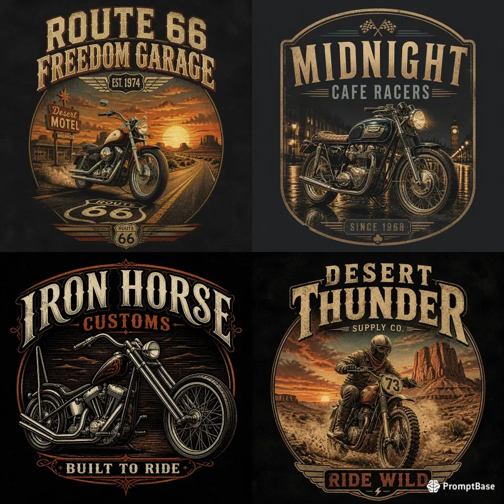 Vintage Motorcycle Graphic Generator