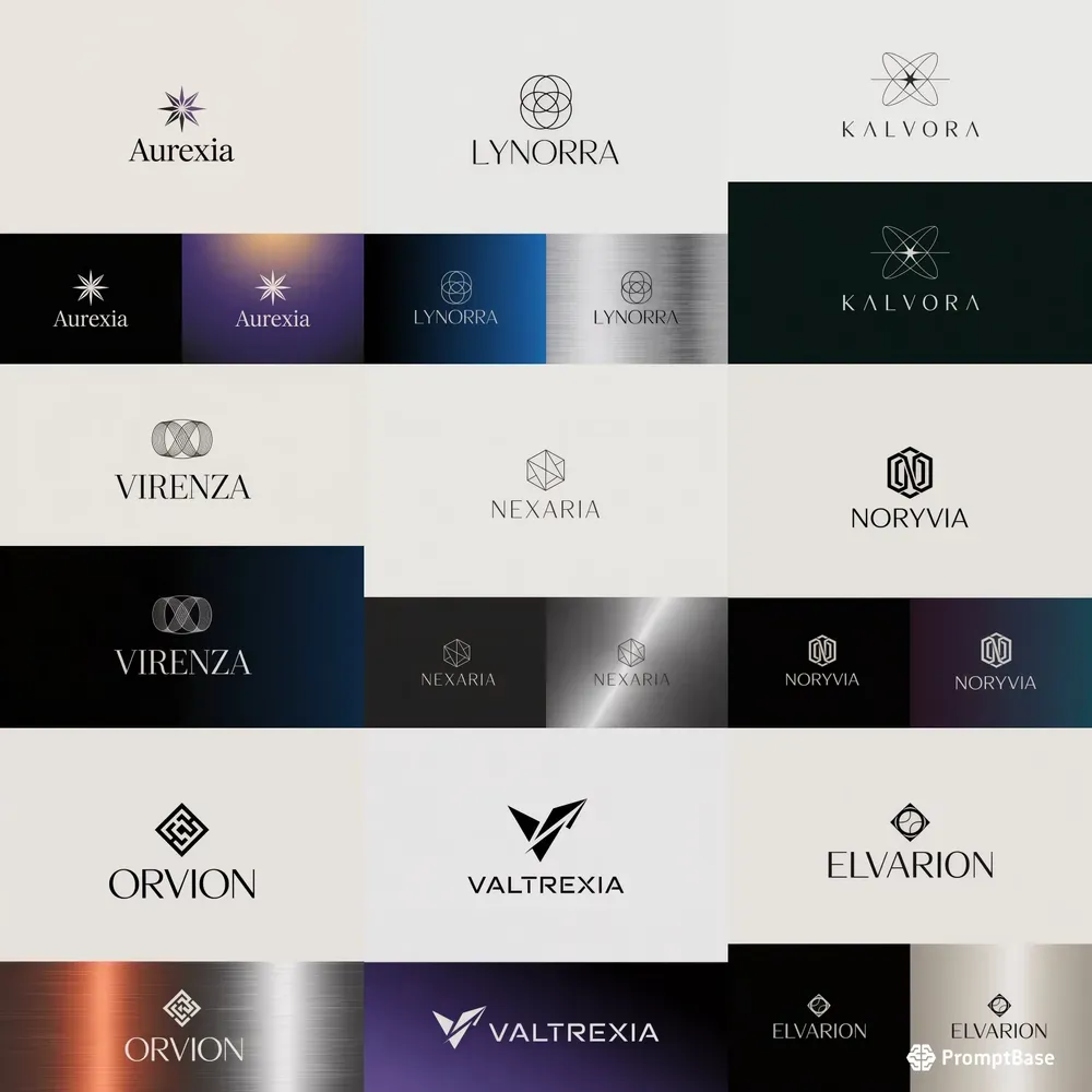 High End Futuristic Brand Identity Logos