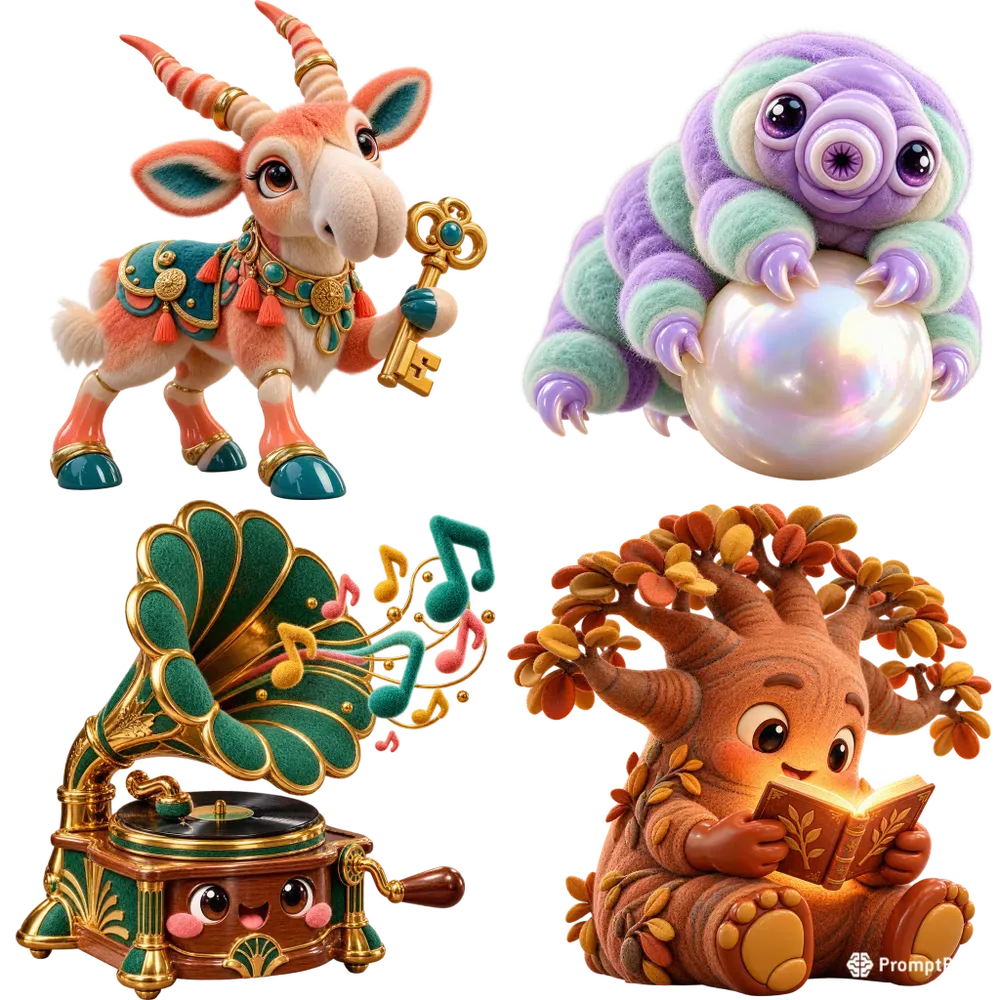 Tactile Fuzzy Mascot Toy Art Assets