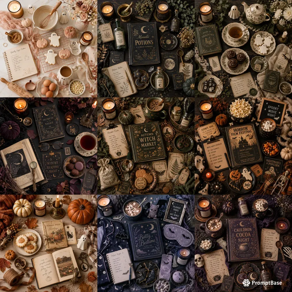 Cozy Spooky Halloween Moodboards