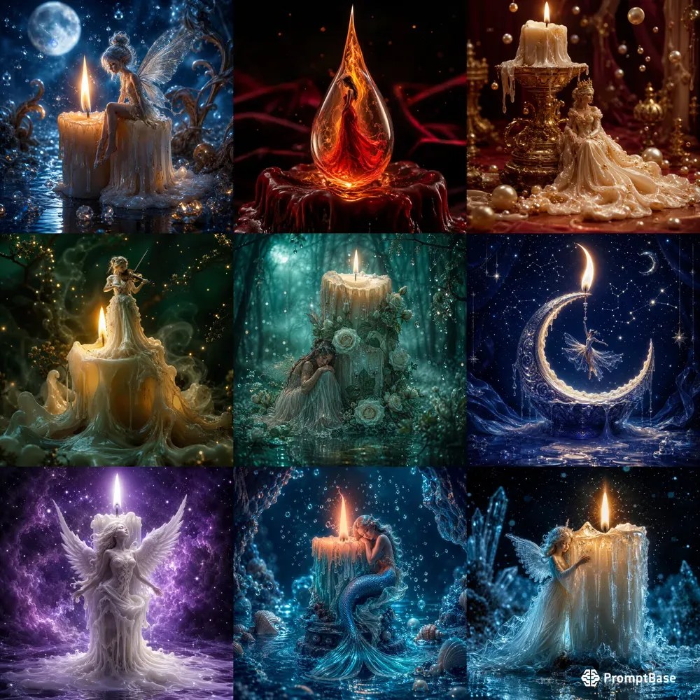 Mystical Candlelight Fantasy Art