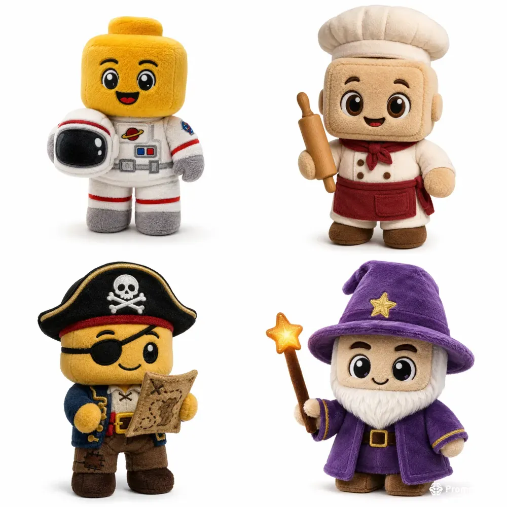 Cute Plush Legostyle Characters