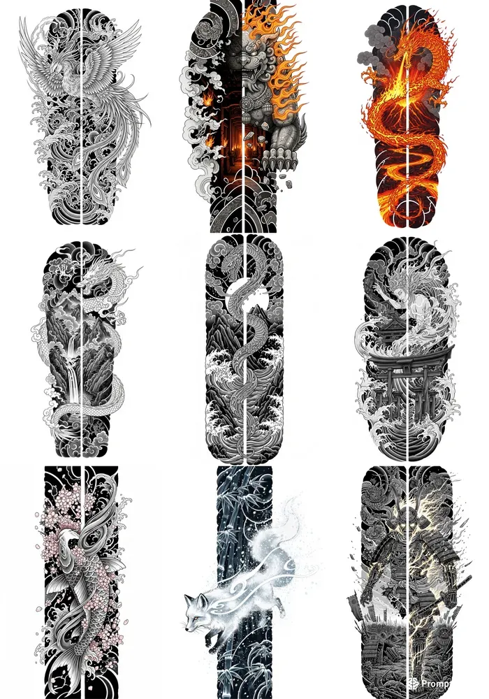 Irezumi Stripe Compositions