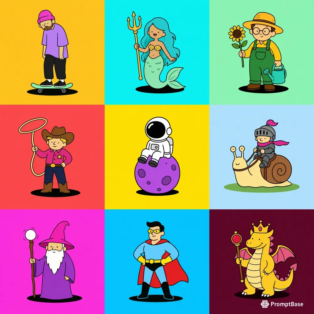 Cute Doodle Character Packs