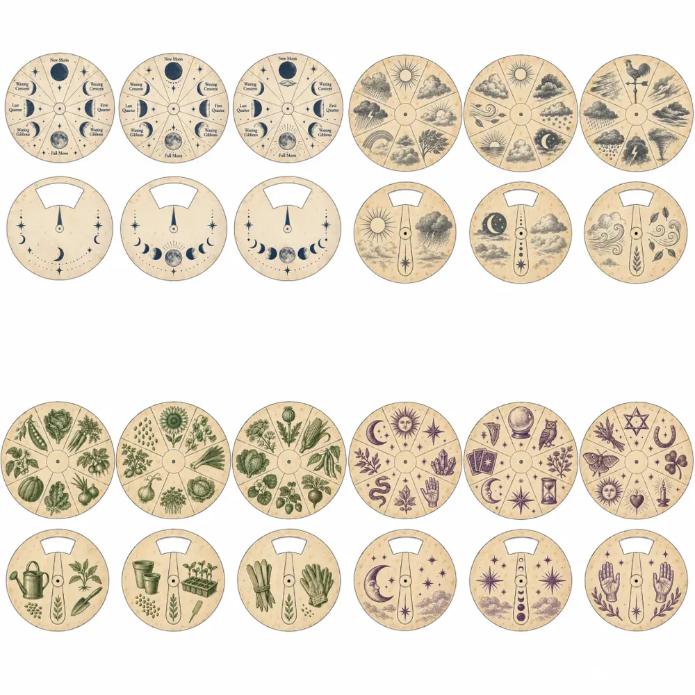 Junk Journal Volvelle Wheel Sheets
