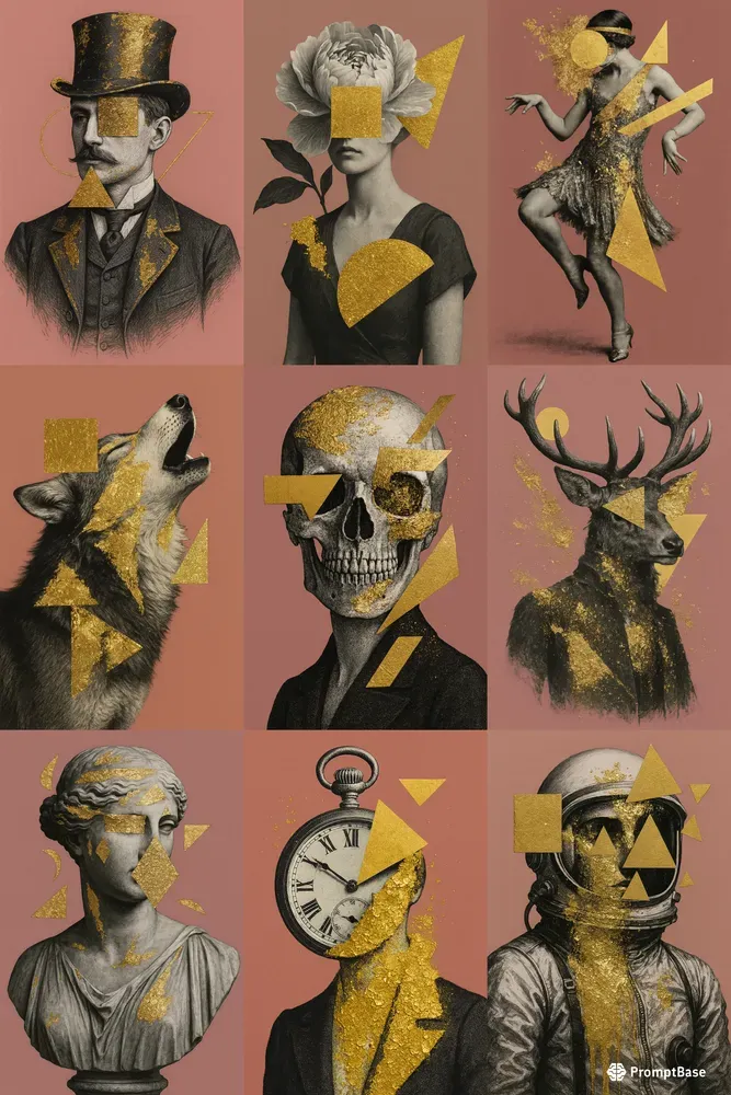 Gilded Roses Surrealism