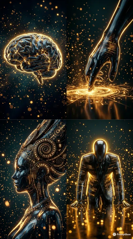 Dark Chrome Liquid Metal Art