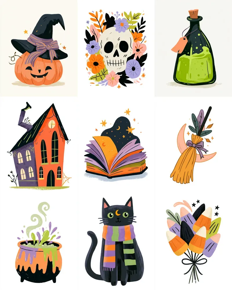 Whimsical Halloween Clipart