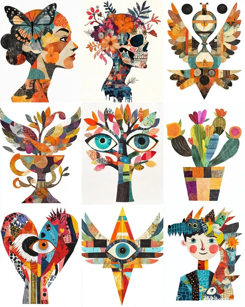 Surreal Patchwork Tshirts Designs