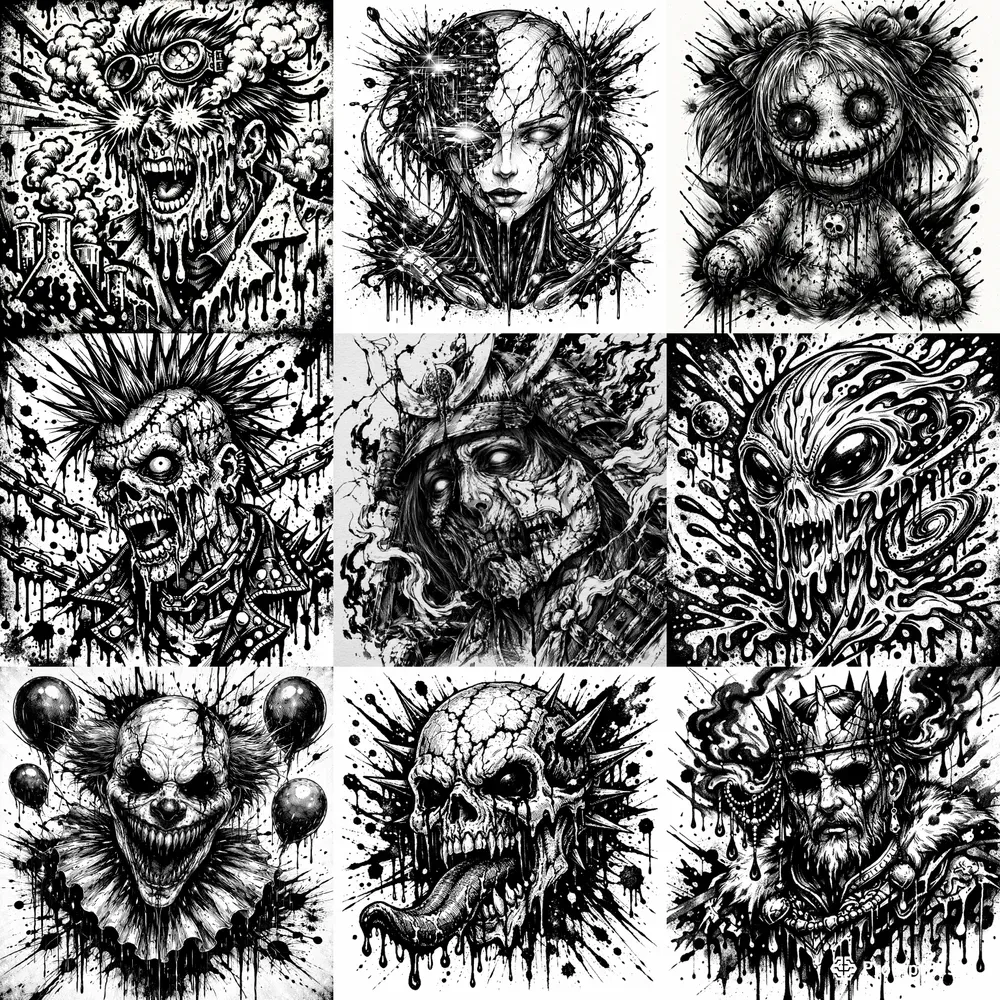Trippy Ink Horror Character Packs