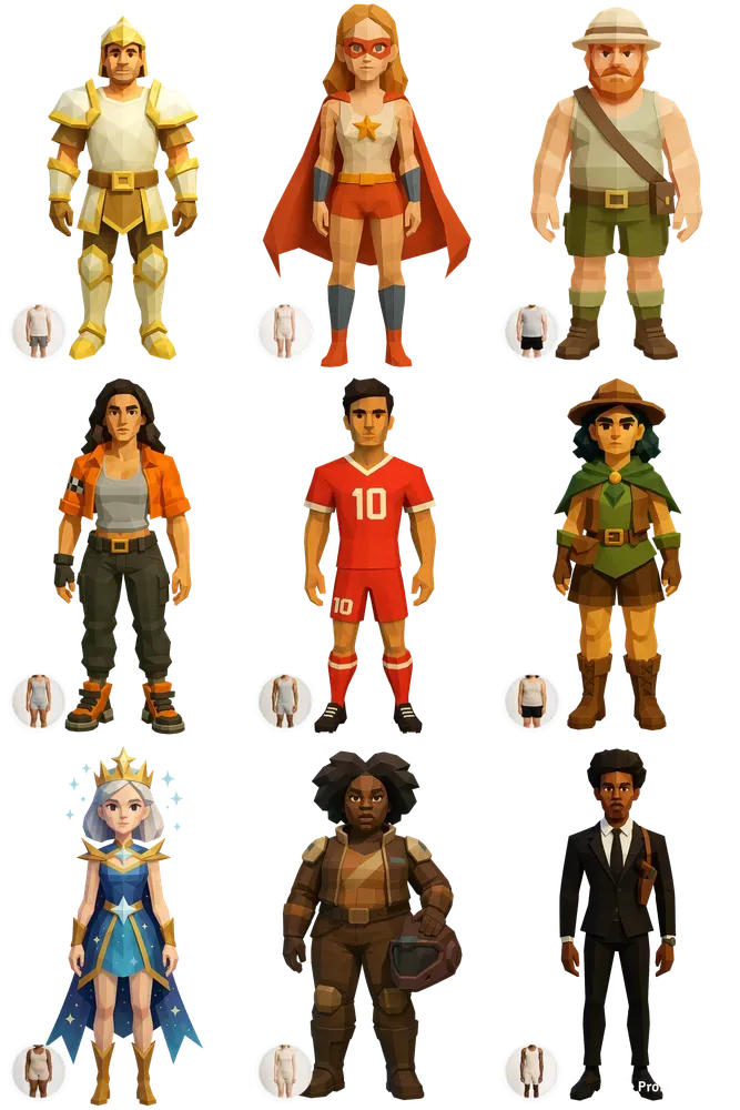Lowpoly Game Character Makers