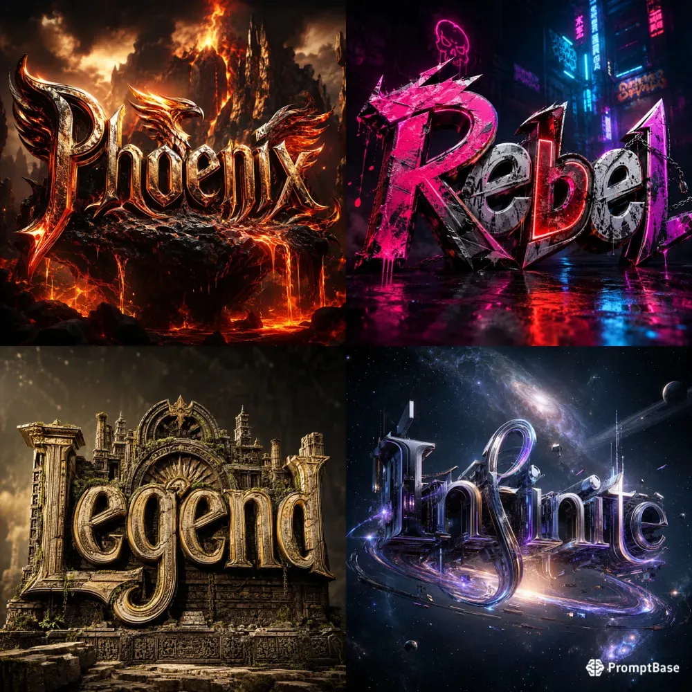 Hybrid 3D Typography Systems