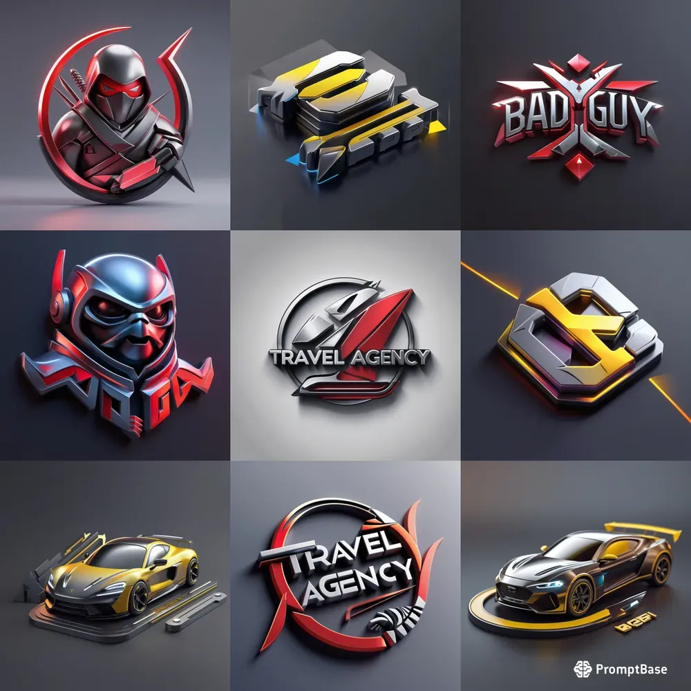 Colorful Modern Logo Designs 3D