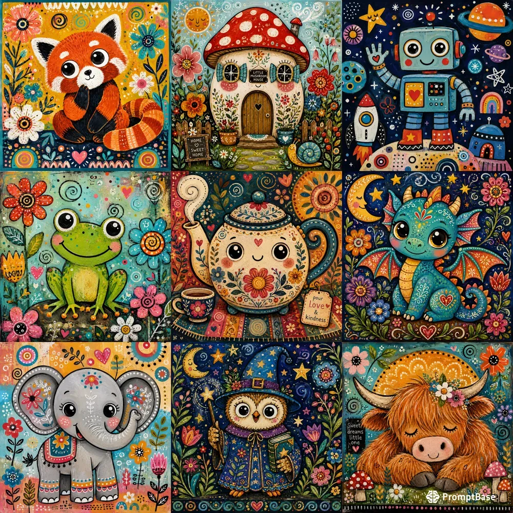 Whimsical Folk Art Generator