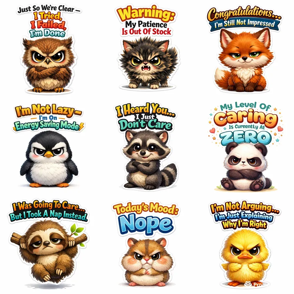 Cute Sarcastic Animal Quote Art