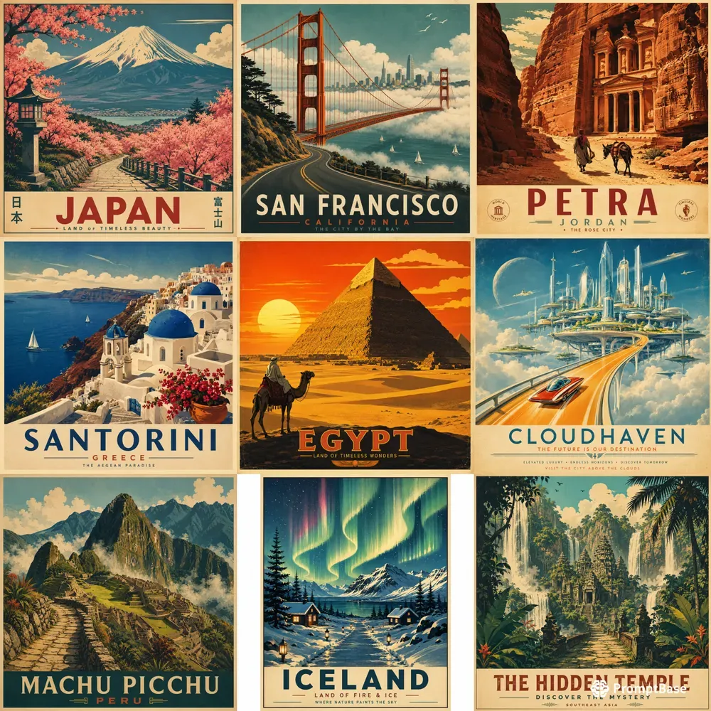 Vintage Travel Poster Collections