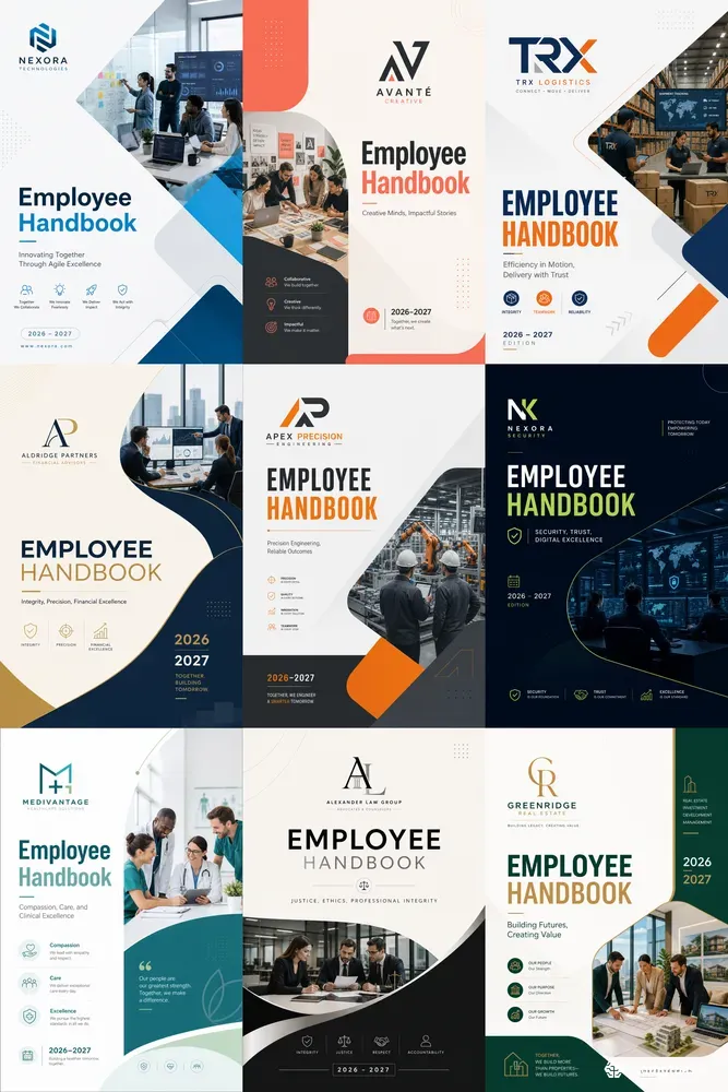 Elite Employee Handbook Cover Designs