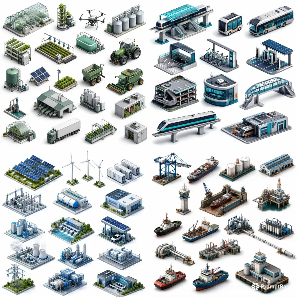 Isometric Industrial Asset Collections