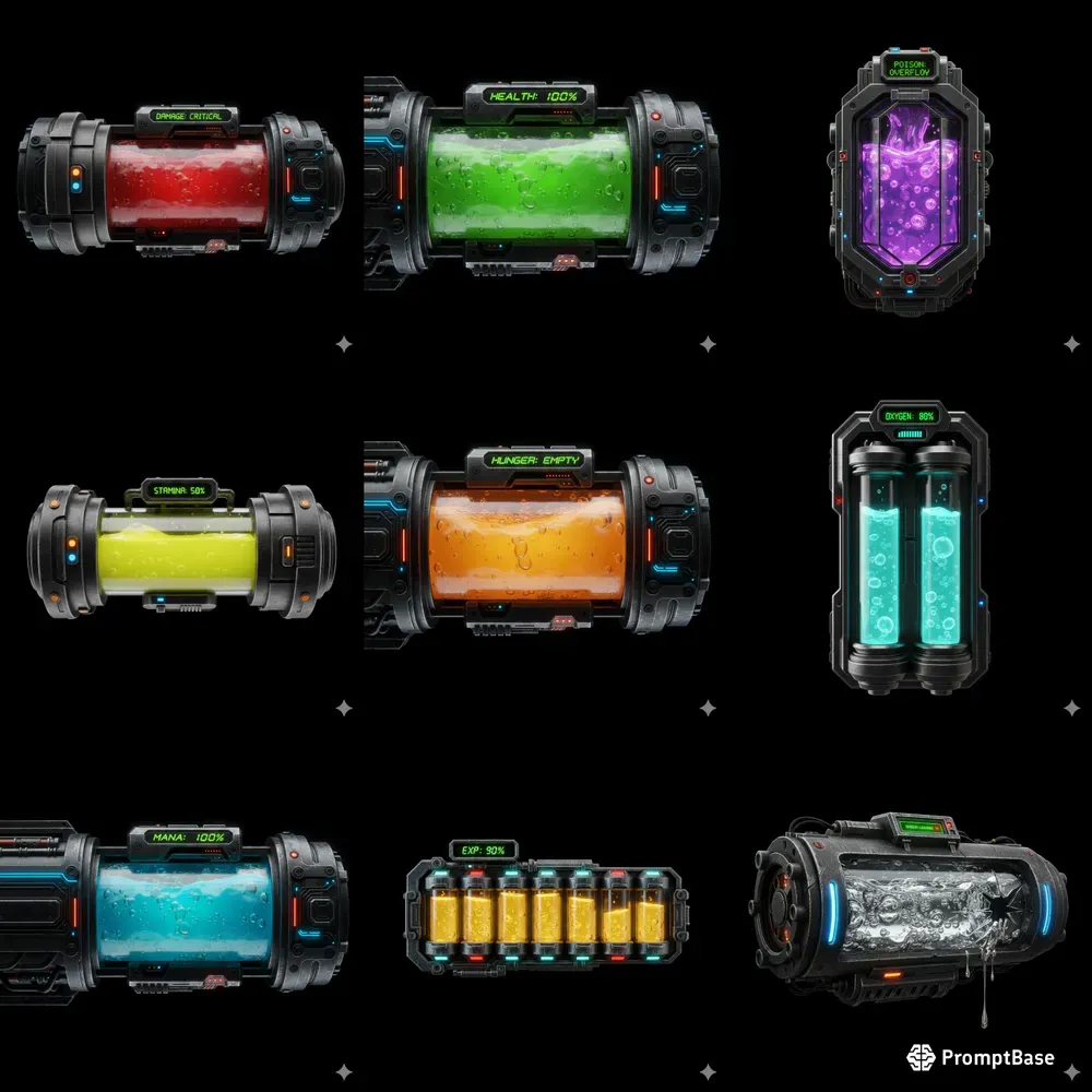 Bioluminescent Scifi Hud Bars