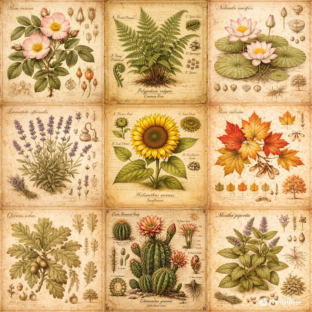 Vintage Botanical Illustration Designs