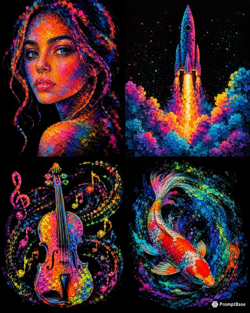 Midnight Stamp Art